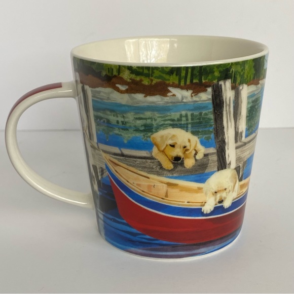 Dog Mug with Golden Retriever Puppies on a boat PAPERPRODUCTS Design Two Can Art - Picture 7 of 16